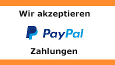 Bei uns können Sie per PayPal bezahlen